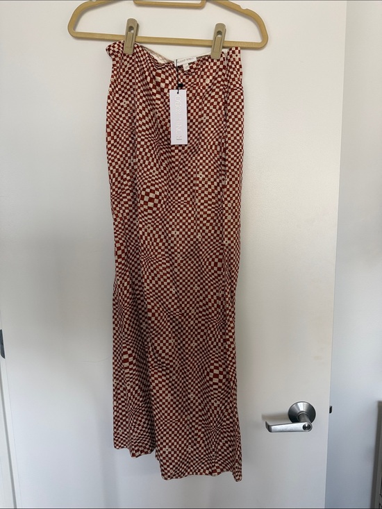 Madewell Dresses & Skirts - Madewell Checkerboard Maxi Skirt in Red and Cream
